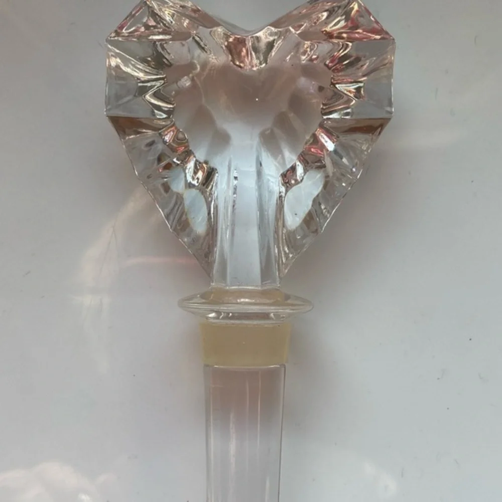 Mikasa Austrian Crystal Glass Heart Shaped Wine Stopper NIB